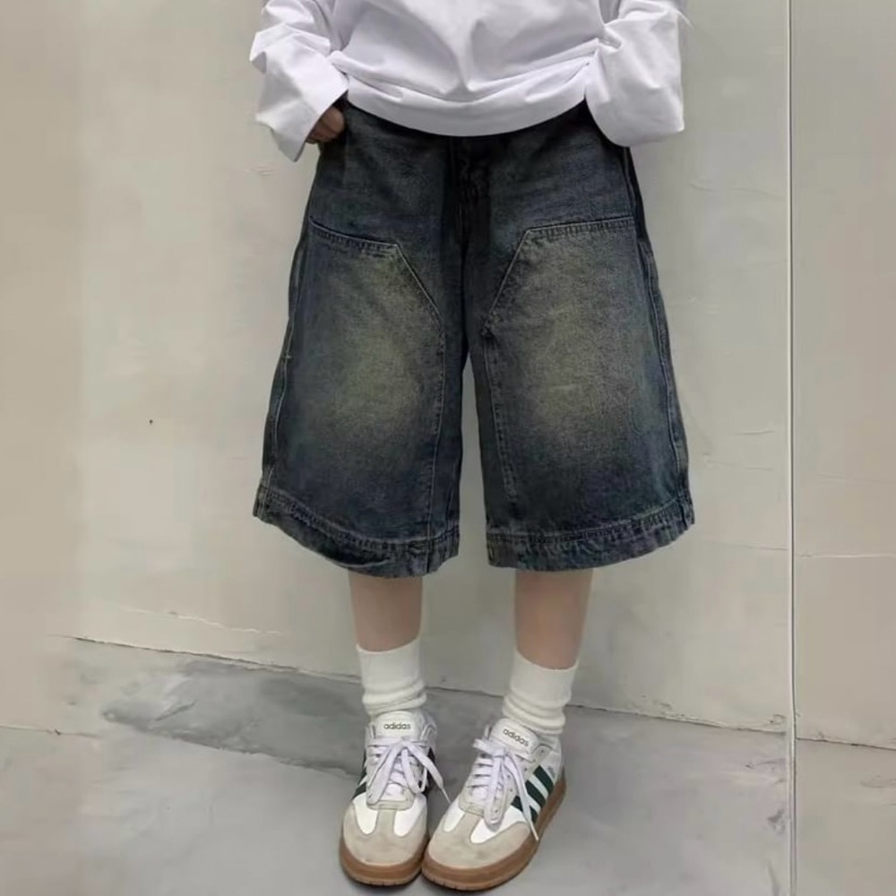 Baggy Washed Vintage Y2K Denim Bermuda Jorts